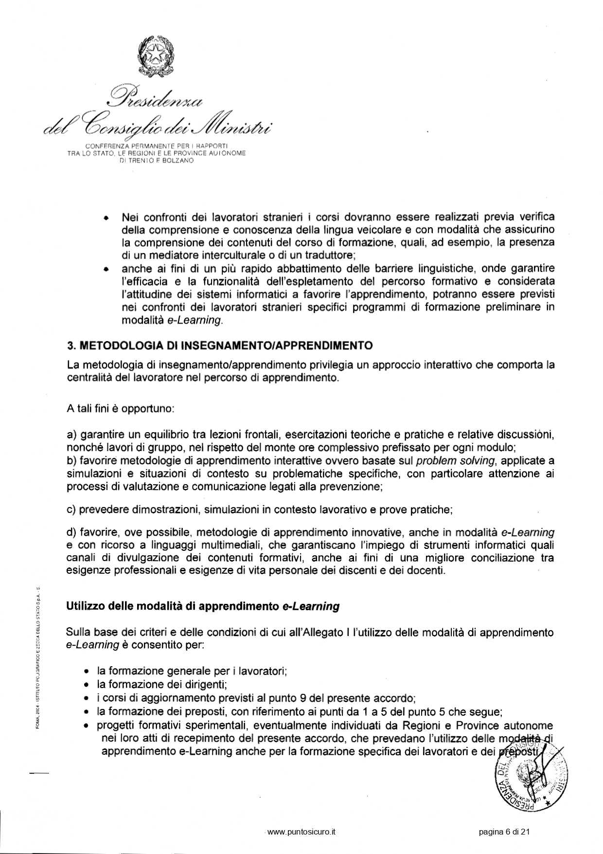 Docente-formatore per la sicurezza sul lavoro