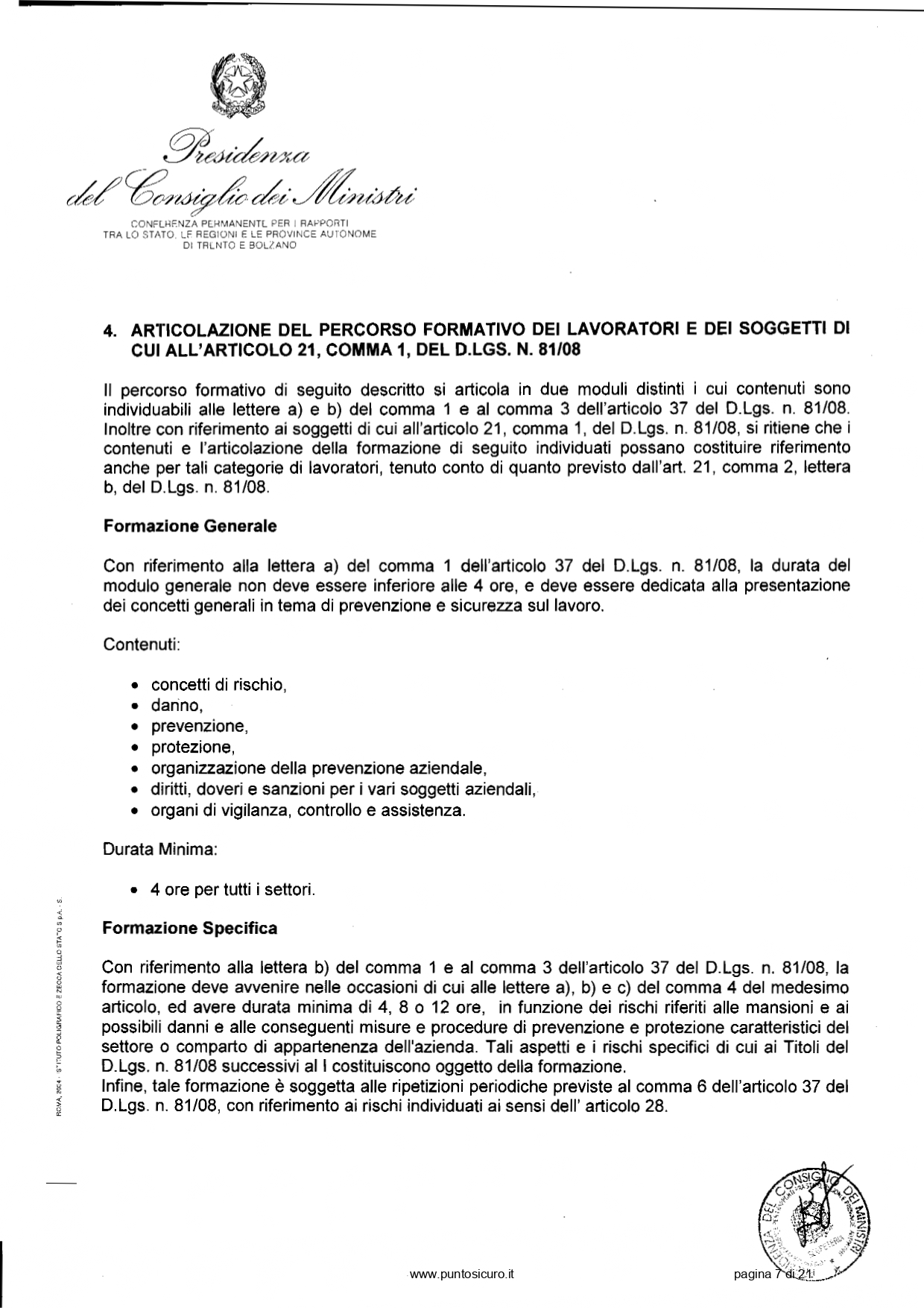 Docente-formatore per la sicurezza sul lavoro