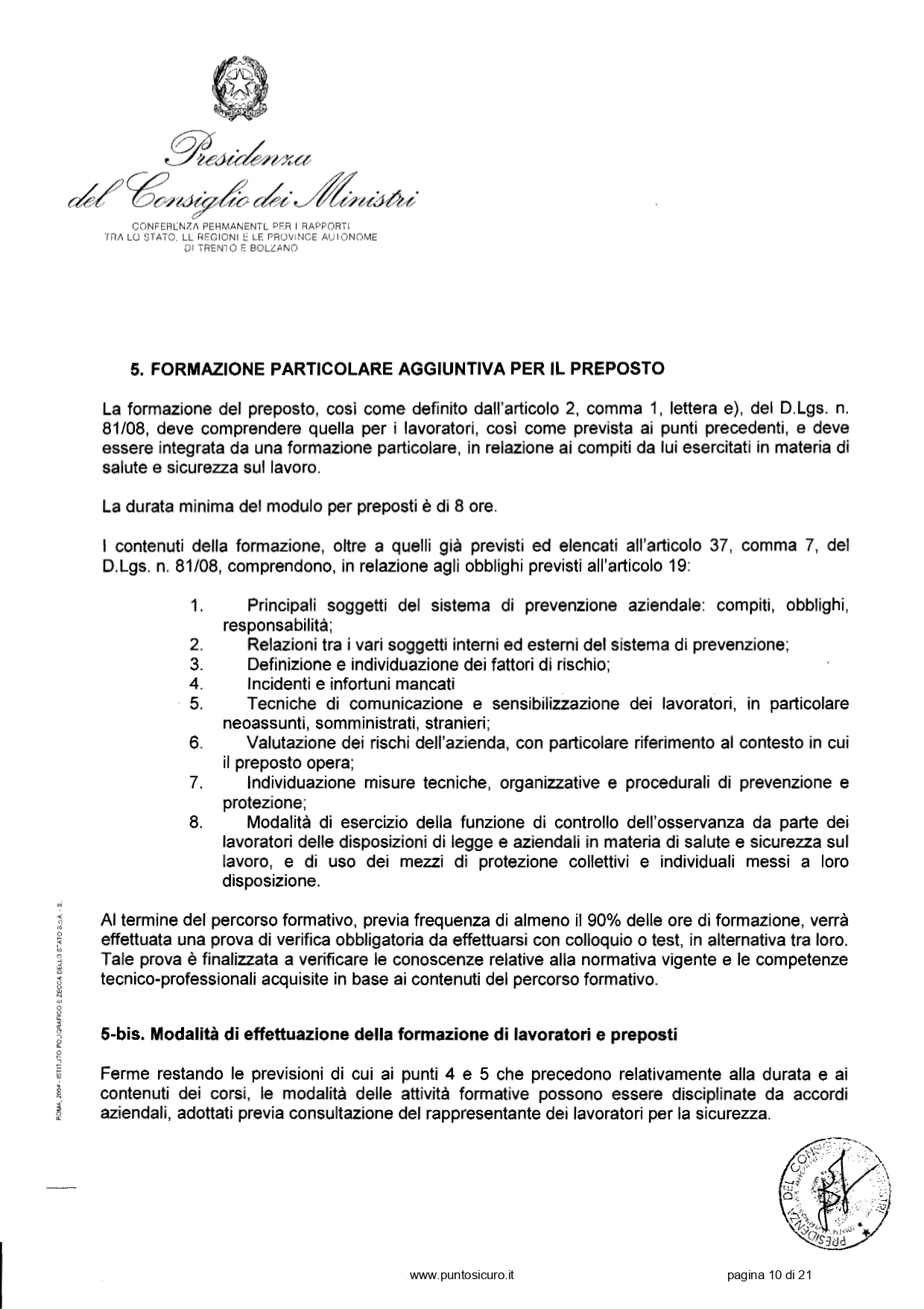 Docente-formatore per la sicurezza sul lavoro