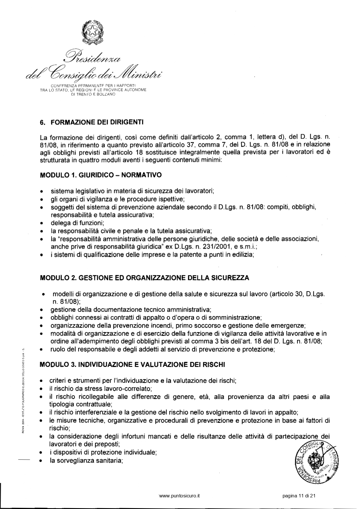 Docente-formatore per la sicurezza sul lavoro