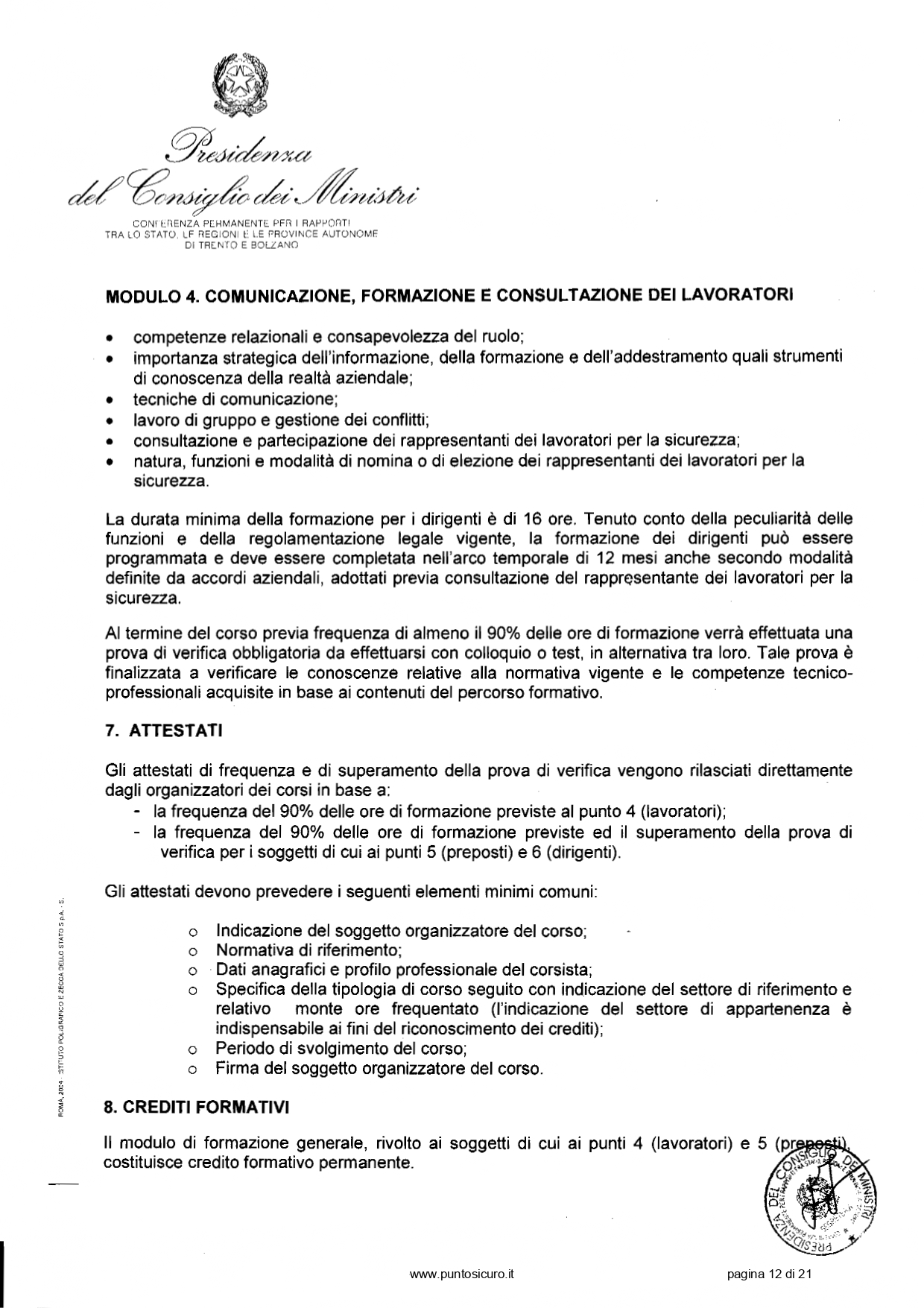 Docente-formatore per la sicurezza sul lavoro