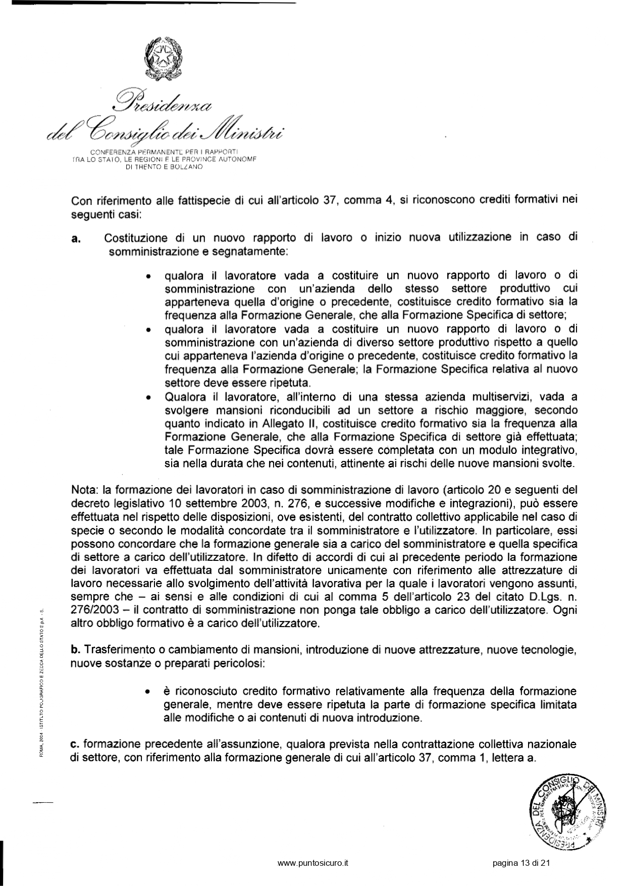 Docente-formatore per la sicurezza sul lavoro